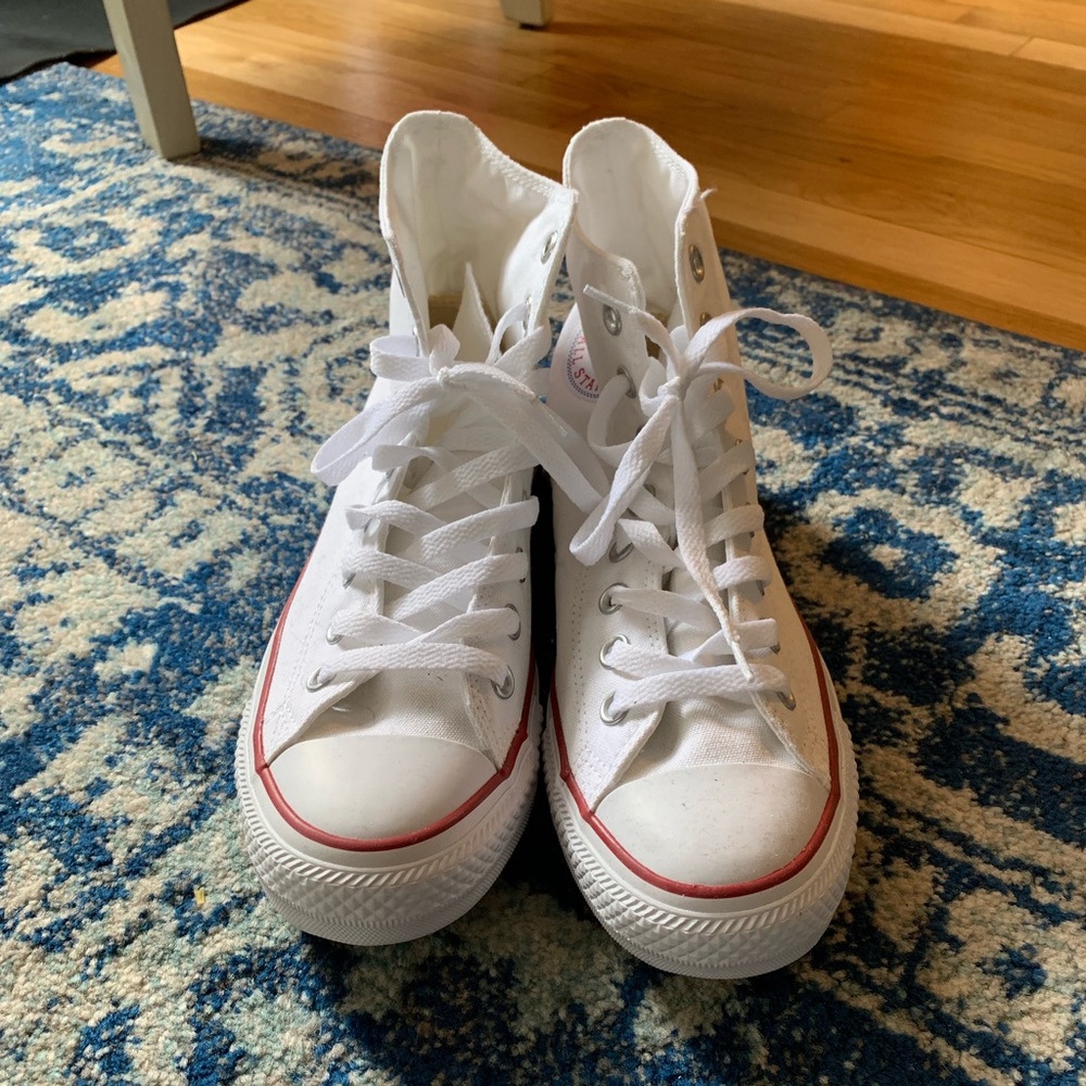 Converse classic white high top sneakers